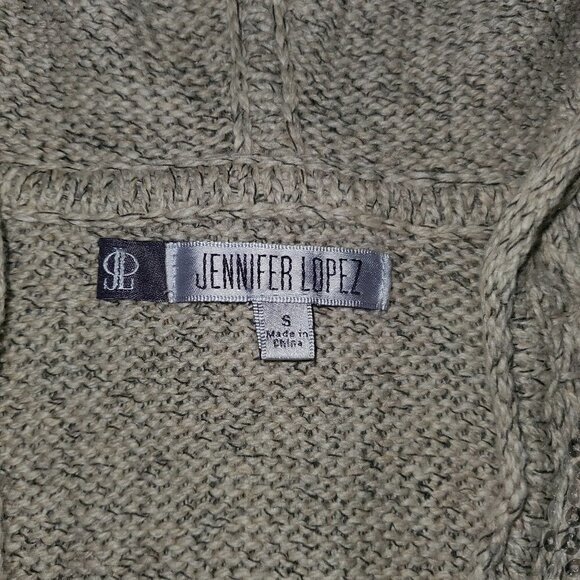 JENNIFER LOPEZ SEQUIN KNIT HOODIE BATWING SLEEVE - Picture 11 of 13